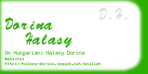 dorina halasy business card